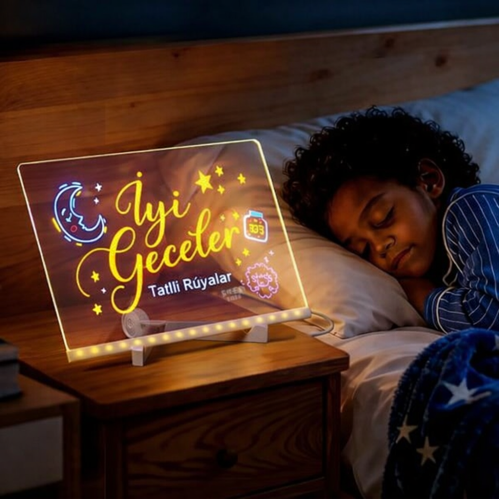 LED Çizim Tahtası (7 Renkli Işıklandırma)