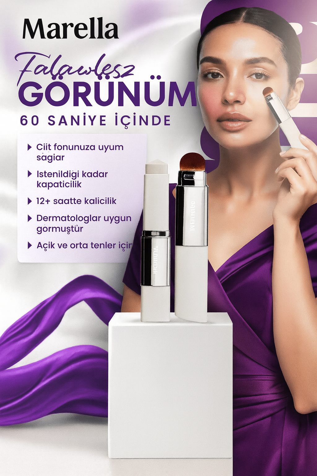 Kore Renk Değiştiren BB Fondöten Stick