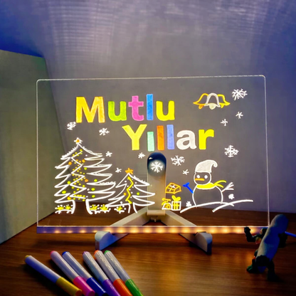 LED Çizim Tahtası (7 Renkli Işıklandırma)