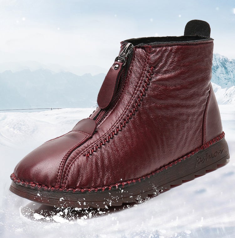 Dames zachte leren winter warme schoenen