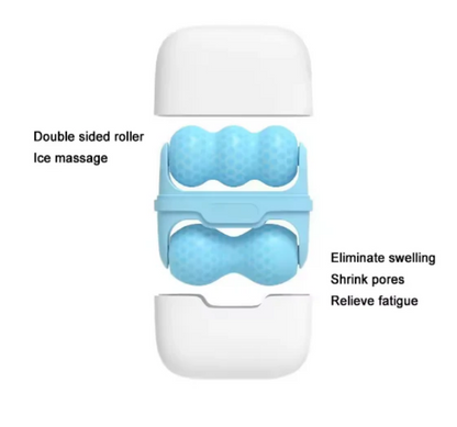 Çift Başlı Yüz Silindiri - Soğuk Terapi ile Yüz Şişkinliğini Azaltır
