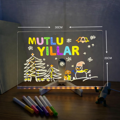 LED Çizim Tahtası (7 Renkli Işıklandırma)